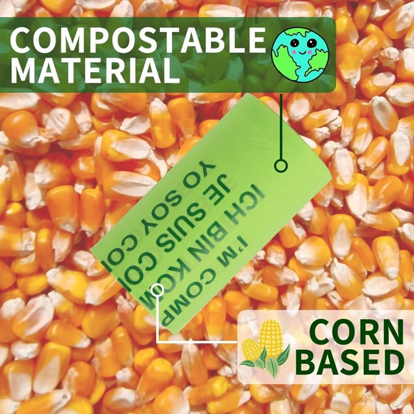 Biodegradable Corn Starch Dog Poop Bags - Eco-Friendly, Compostable, Leak-Proof - Picture 4 of 13